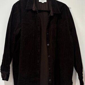 La Ligne Reece Chocolate Brown Corduroy Shacket NWT